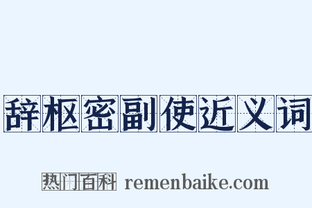 辞枢密副使近义词是什么意思的图片